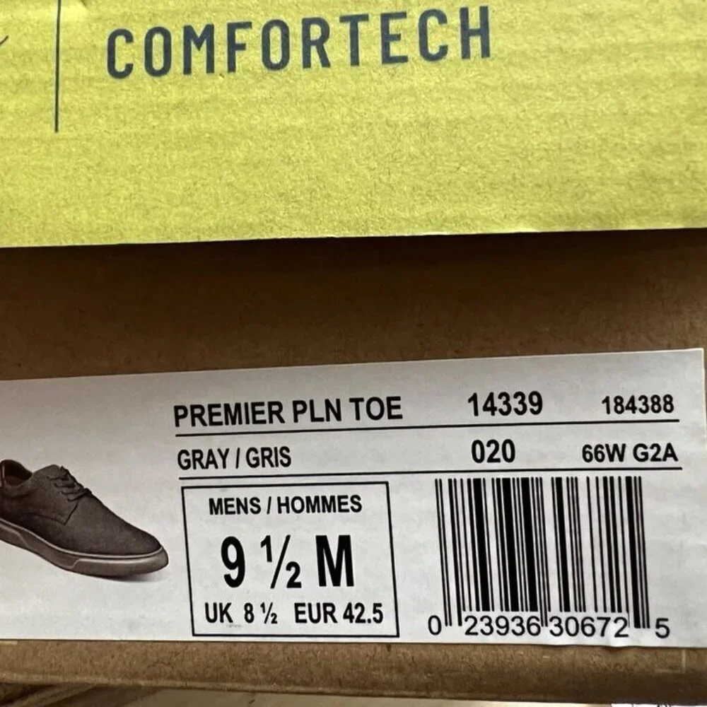 Florsheim Men's Premier Plain Toe Oxford Gray 9.5 M